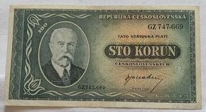 100 Kčs Masaryk