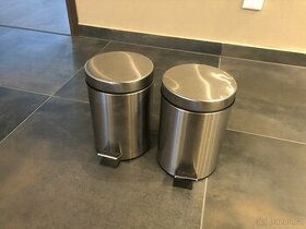 Nerezové odpadkové koše 2 ks
