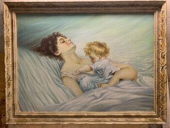 Obraz Žena s dítětem; autor Matěják Jan