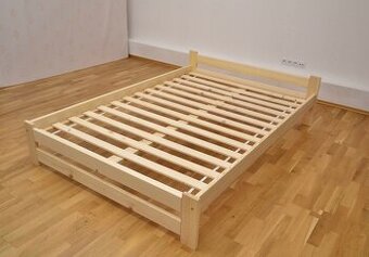 Nová postel 180x200 cm borovice + rošt
