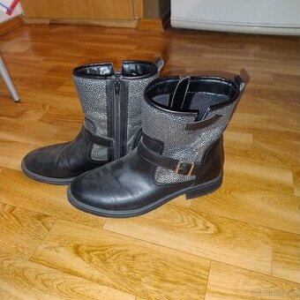 Dívčí kožené kozačky Geox