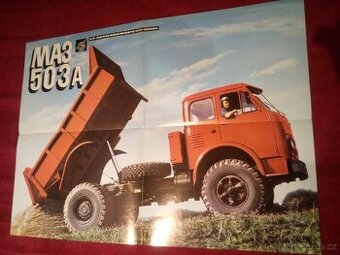 MAZ 503 A-originální prospekt, plakát
