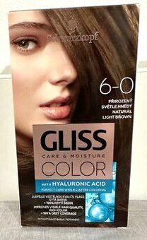 Schwarzkopf Gliss Color 6-0 přirozená světle hnědá barva na