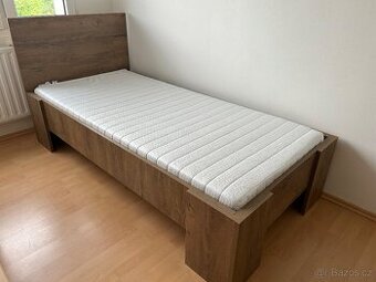 Postel VEDDE divoký dub + rošt + matrace