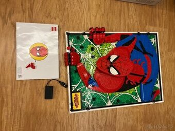 Lego art spiderman s osvětlením