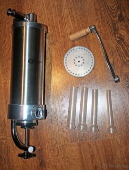 Plnička klobás 3kg svislá narážečka + 4 trubice