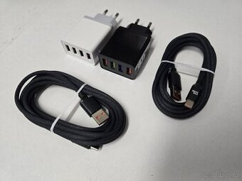 20W rychlo-nabíječka s USB/USB-C kabelem nové