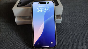 Iphone 15 pro 128gb, top stav, fialový