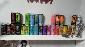 Sbírka Monster energy plechovek – 36 ks, různé edice (Juiced