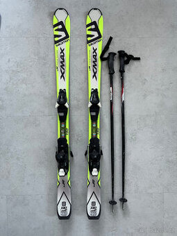 Lyže 130cm + hůlky