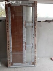 Vchodové dveře 95x205 zlatý dub/bílá-nové