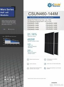 Fotovoltaické solární panely 460 W