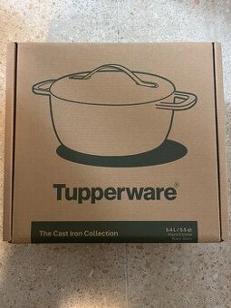 Litinový hrnec + nerez mísa Tupperware - 1