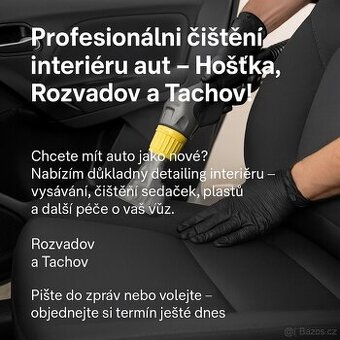 Profesionální čištění interiéru aut