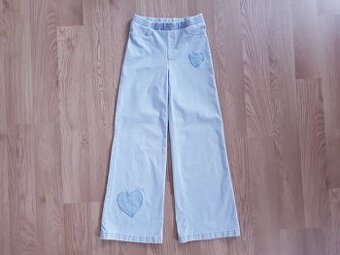 NATAHOVACÍ DŽÍNY • ŠIROKÉ KALHOTY • zn. H&M vel. 134