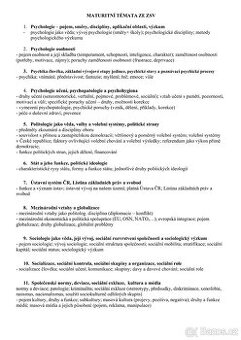 Maturitní otázky z OSZ/ ZSV (ústní zkouška)