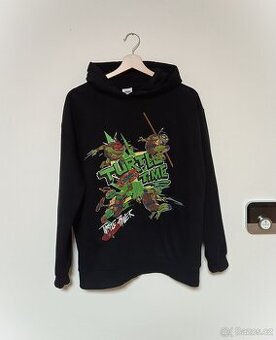 Černá mikina s kapucí vel. 164 Teenage Mutant Ninja Turtles