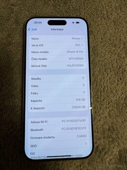 iPhone 15 pro 256 gb