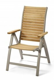 Teaková židle s vysokým opěradlem