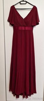 Vínové společenské šaty vel. 40