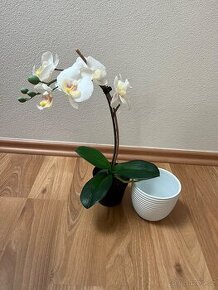 Umělá květina a koflík
