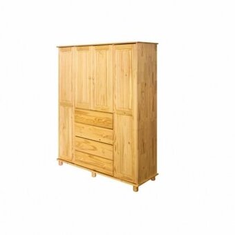 Dřevěná skříň 4dveřová 8852 lak