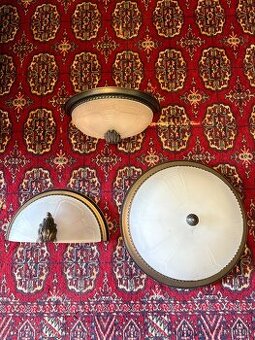 Stará stropni / nástěnná světla patinovaná mosaz