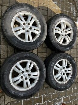 4x litá kola 5x114 R16, letní pneu 80%