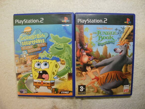 Hry na Playstation 2 - Ps 2 - SpongeBob + Kniha Džunglí