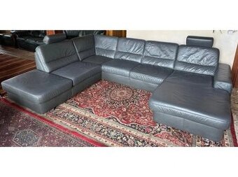 Moderní kožená sedací souprava ve tvaru U,3797