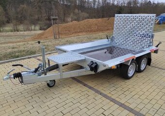 Přepravník na bagr, plocha 265/x150cm, 2700/520kg, rampa