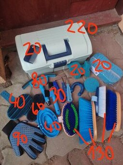 Čištění na koně, kartáče, hřbílka, kopyťáky magic brush