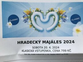 Prodám 2 vstupenky classic na Hradecký majáles