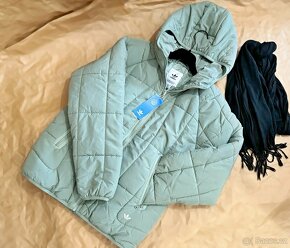 Zimní bunda Adidas Originals Puffer Hooded Jacket, mátová XS - 1