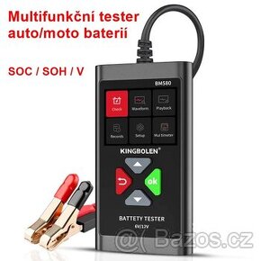 Profi analyzér ,Tester 6V a 12V autobaterií, 2 A-220Ah