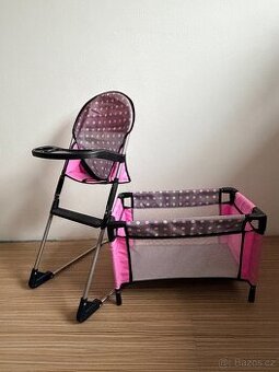 Postýlka se židličkou pro panenky