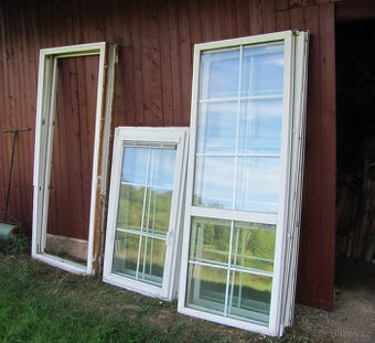 2x PLASTOVÉ DVEŘE + 5x OKNA - BÍLÁ - WINKHAUS