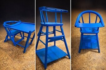 Retro dětská jídelní židlička