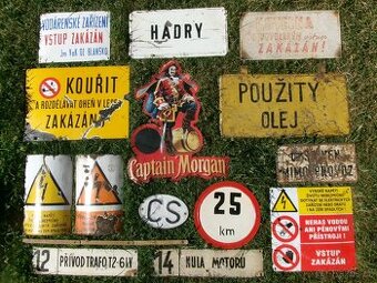 odám různé staré smaltované cedule různé zaměření, propagace