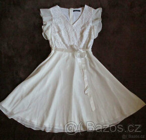 Slavnostní společenské šaty bílé Swing L 40 - 1