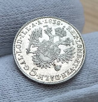 5 Krejcar 1838 A Ferdinand V. Top stav