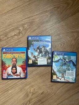 3 hry na PS4 - Far Cry 6, HZ Dawn a Forbidden West