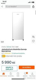 Lednice Gorenje bez mrazáku