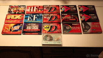 Audiokazety značek TDK, Basf, Philips, Sony, Raks