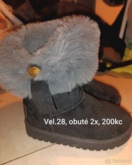 Boty a kožíškem vel 28