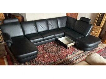 Moderní kožená sedací souprava ve tvaru "U", 3275