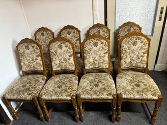 Rustikální masivní židle-až 26 kusů 