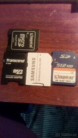SDHC paměťová karta 8g i jiné typy
