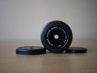 Objektiv Olympus 14-42mm+sluneční clona... - 1