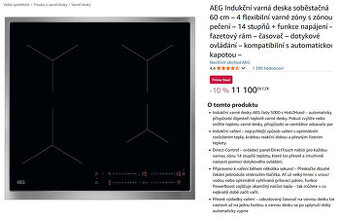 Nová indukční inteligentní varná deska AEG TO64IA
